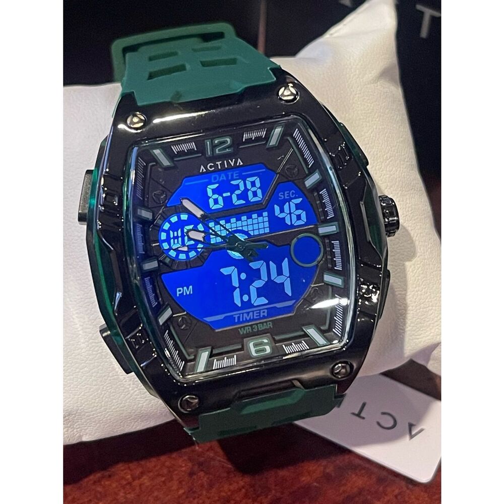 Actival Venzis X Invicta Digital Men's Watch - 50mm. Army Green (ACW8131-003)